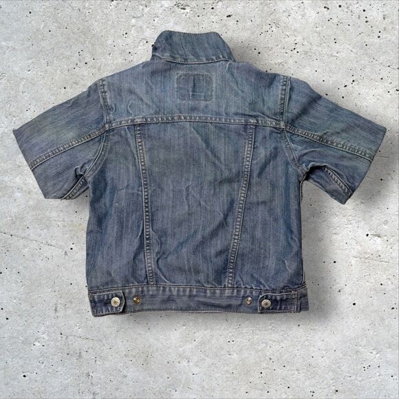 Levi’s Kids Denim Trucker Jacket Size 7 Blue Vintage Red Tab - Picture 2 of 10